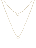 Elli Halskette 925 Sterling Silber Geo, Kreis in Gold