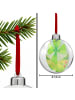 Mr. & Mrs. Panda Plastik-Weihnachtskugel Blume Kleeblatt Design ... in Weiß