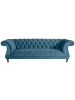 58 aufm Kessel CHESTERFIELD Sofa 3-Sitzer Kaylin Samtvelours petrol
