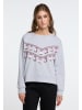 IZIA Damen Sweatshirt in Grau Melange