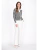 DreiMaster Women Cardigan in offwhite black stripe