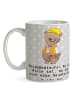 Mr. & Mrs. Panda Kaffeebecher Bauingenieur Wille mit Spruch in Grau Pastell