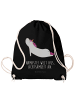 Mr. & Mrs. Panda Sportbeutel Einhorn Yoga mit Spruch in Schwarz