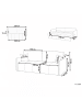 Beliani Schlafsofa EGGE in Braun - (W) 220 x (H) 88 x (L) 93 cm