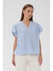 Soaked in Luxury Kurzarm-Bluse SLAria Feminine Form in Regatta and White Stripe