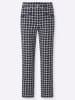 creation L Jacquard-Hose in marine-champagner-gemustert