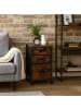 relaxdays Rollcontainer in Braun/ Schwarz - (B)40 x (H)68 x (T)40 cm