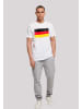 F4NT4STIC T-Shirt Deutschland Flagge Germany distressed in weiß