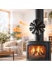 relaxdays Kaminventilator in Schwarz - (B)16 x (H)20 x (T)12,5 cm