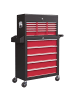 HOMCOM Werkzeugwagen-76L x 33B x 75H cm-Rot