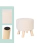 relaxdays Hocker in Beige/ Natur - (H)30 x Ø 30 cm