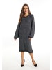 faina Damen Strickkleid in Schwarz Melange Silber