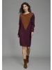 Laura Scott Strickkleid in bordeaux-braun