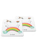 Mr. & Mrs. Panda Untersetzer Set Einhorn Regenbogen ohne Spruch in Weiß