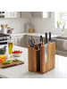 relaxdays Messerblock in Braun - (B)19 x (H)21,5 x (T)13 cm