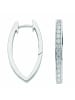 Adeliás Damen 925 Silber Ohrringe / Creolen mit Zirkonia in silber