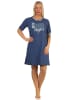 NORMANN kurzarm Nachthemd Bigshirt Herz - 67258 in navy