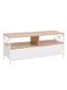 relaxdays TV Lowboard in Natur/ Weiß - (B)120 x (H)50 x (T)40 cm