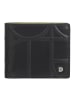 DuDu Up! Geldbörse RFID Schutz Leder 10.5 cm black-bright yellow