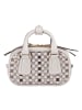 DuDu Woven Handtasche Leder 20.5 cm in grigio perla