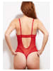 Scandale Eco-lingerie Tief Ausgeschnittener Body in Scandale Red