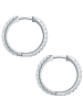 Trilani Creolen aus Sterling Silber mit Zirkonia in silber