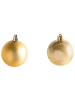 Beliani 60er-Set Weihnachtsbaumkugeln FEGEN in Gold