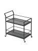 FineBuy Servierwagen in Schwarz / Metall / 79x45x83