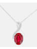Diamant L'éternel Halskette mit Anhänger aus 375 Weißgold mit Diamant mit Rubin