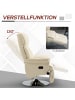 HOMCOM Relaxsessel-80L x 78B x 109H cm-Cremeweiß