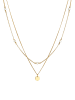 Elli Halskette 925 Sterling Silber Geo, Plättchen in Gold