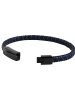 Adeliás Unisex Armband – Lederarmband aus Leder 21,5 cm in schwarz