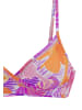 Sunseeker Triangel-Bikini-Top in lila-orange