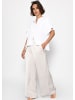 SASSYCLASSY Musselin Bluse mit Rüschensaum in Weiß