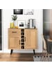 COSTWAY Sideboard 90 x 40 x 79 cm in Braun