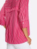 Sieh an! Longbluse in weiß-pink-gestreift