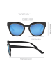 styleBREAKER Nerd Sonnenbrille in Schwarz-Gold/Blau-Grün verspiegelt