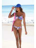 Venice Beach Bandeau-Bikini-Top in rosa-bedruckt