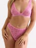 Erlich Textil  ICONIC LACE HIGH WAIST BRAZIL STRING in bubblegum