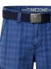 Timezone Kurze Karierte Shorts mit Gürtel Eingrifftaschen in Blau