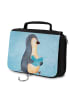 Mr. & Mrs. Panda Duschbeutel Pinguin Buch ohne Spruch in Eisblau