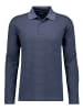 Ragman Softknit-Polo Jacquard, Langarm in Blau