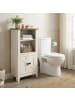 VASAGLE Badkommode Liry in Weiß-Braun - (B)43 x (H)85.5 x (T)21.5 cm