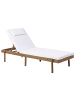 Beliani Gartenliege MARCETELLI in Braun/Weiß - (W) 65 x (H) 36 x (L) 188 cm