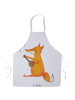 Mr. & Mrs. Panda Grillschürze Fuchs Gitarre ohne Spruch in Weiß