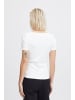 ICHI Kurzarm-Bluse IHORETA Slim fit in Cloud Dancer