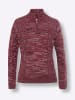 Sieh an! Langarm-Pullover in bordeaux-meliert