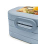 Mr. & Mrs. Panda Bento Box Pinguin Pommes Eimer Design mit Spruch in Blau Pastell