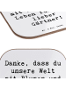Mr. & Mrs. Panda Untersetzer Glas Spruch Gärtner Dankeschön mit ... in Weiß