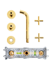 Beliani Wasserhähne KAIETEUR in Gold - (W) 30 x (H) 9 x (L) 21 cm